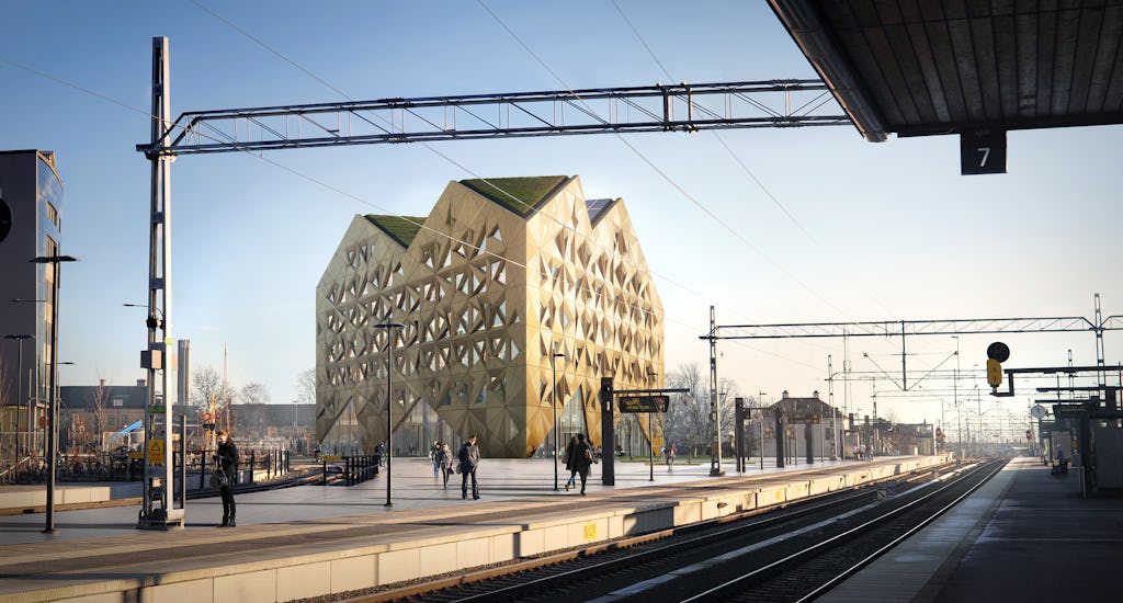 Juvelen ska byggas intill Uppsalas järnvägsstation.