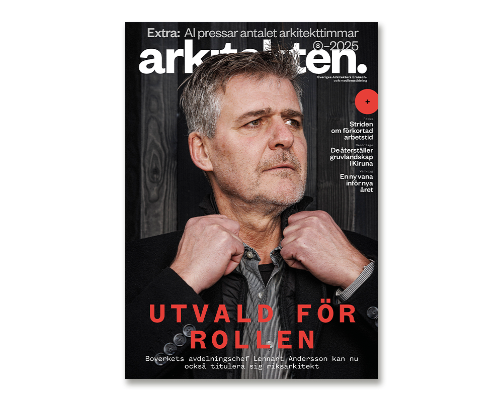 En medelålders man i mörk rock vänder blicken åt sidan och justerar kragen. Svensk text och rubriker visar ett magasinomslag.