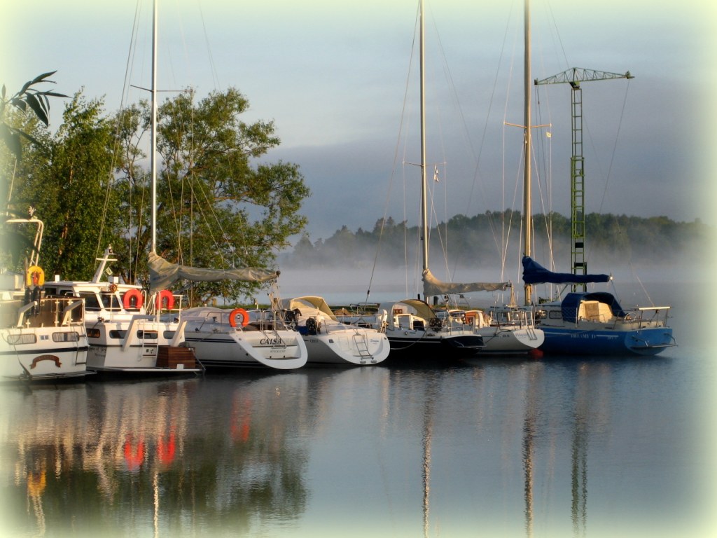 Morgon i marinan. Foto: Carina Ström