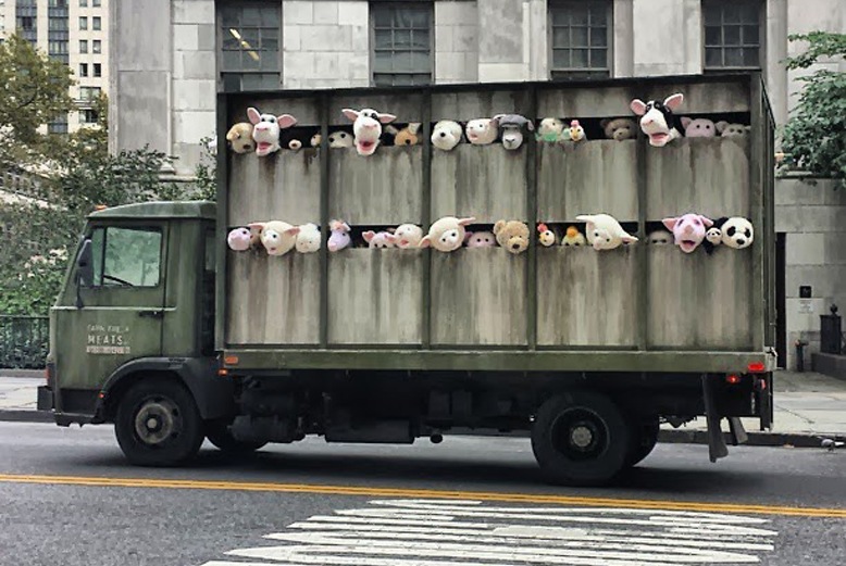 Banksys verk "Meat Truck". Foto: Banksyny.com