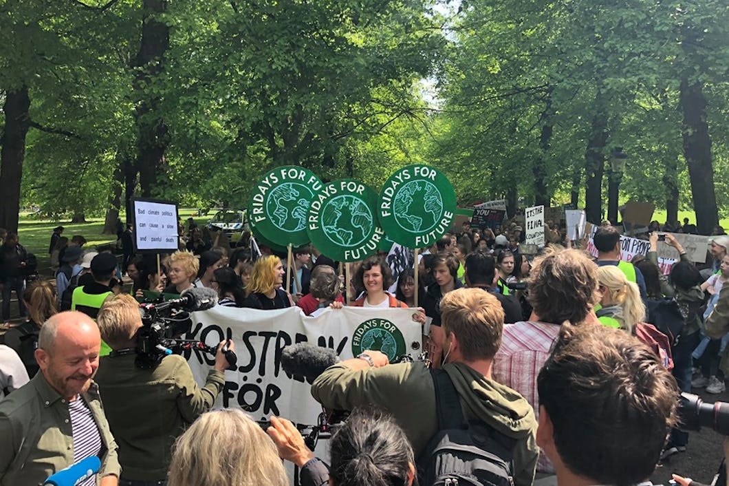 Klimatstrejk med Fridays For Future.