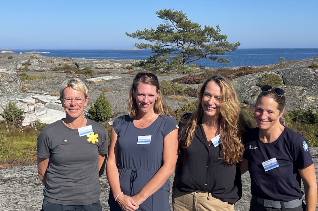 Några av personerna som jobbat för att få till Nämdöskärgårdens nationalpark.