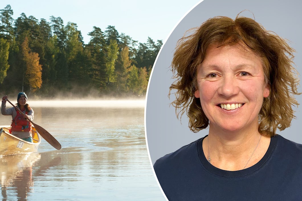 Kanotfärd genom svensk natur och Åsa Andersson, verksamhetsutvecklare på Svenska kanotförbundet.