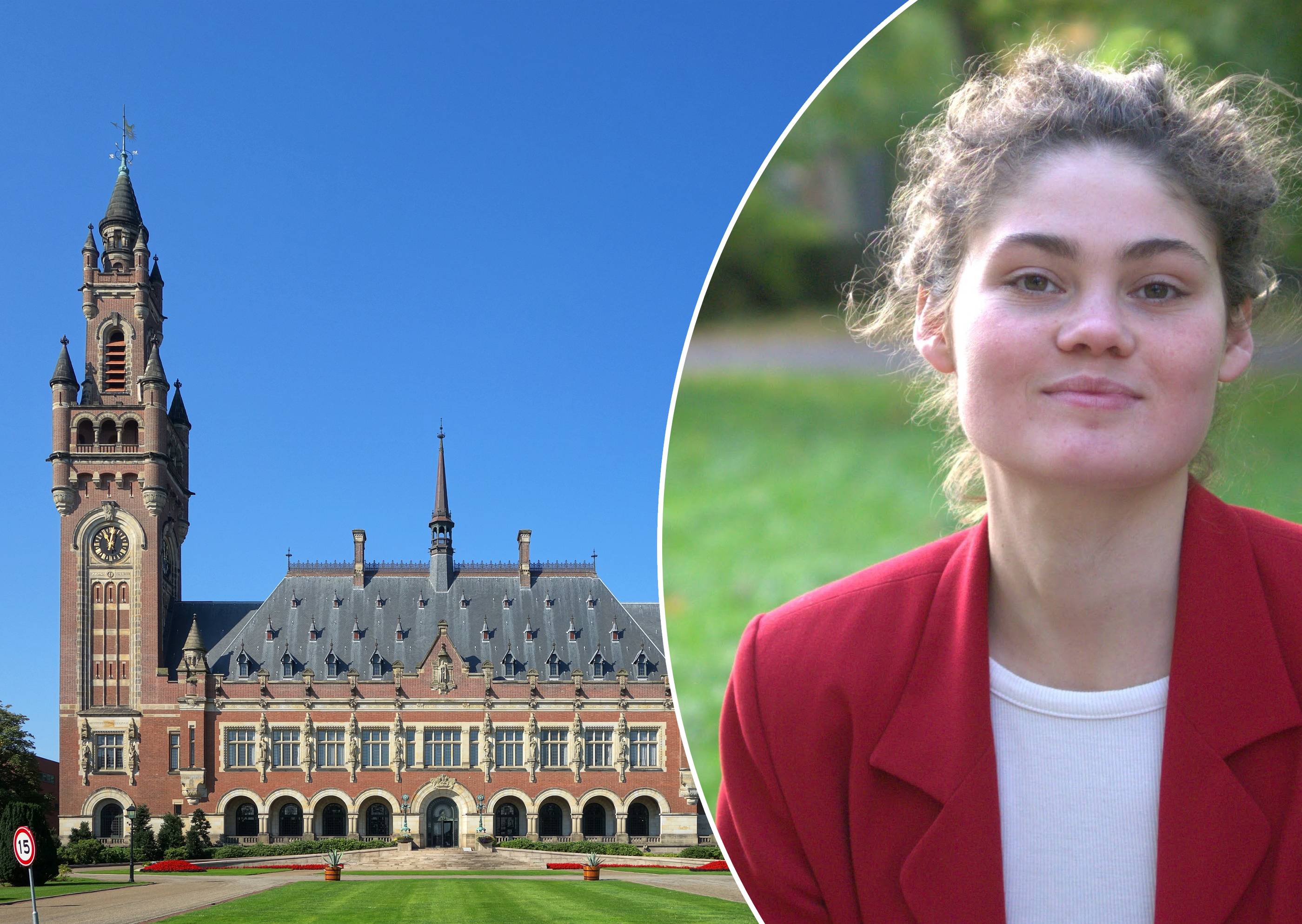 Internationella domstolen i Haag och Ida Edling.