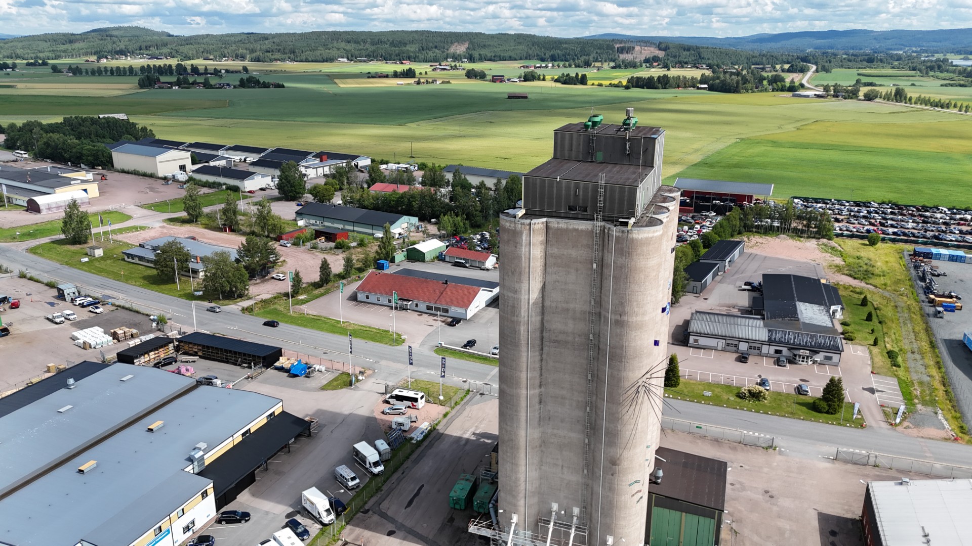 Pilgrimsfalksholk på Lantmännen Fastigheters silo i Hedemora.