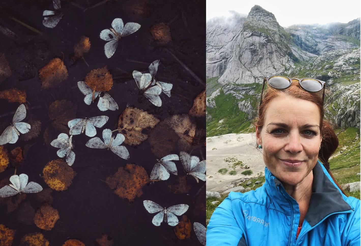 Fotografen och en av hennes bilder.