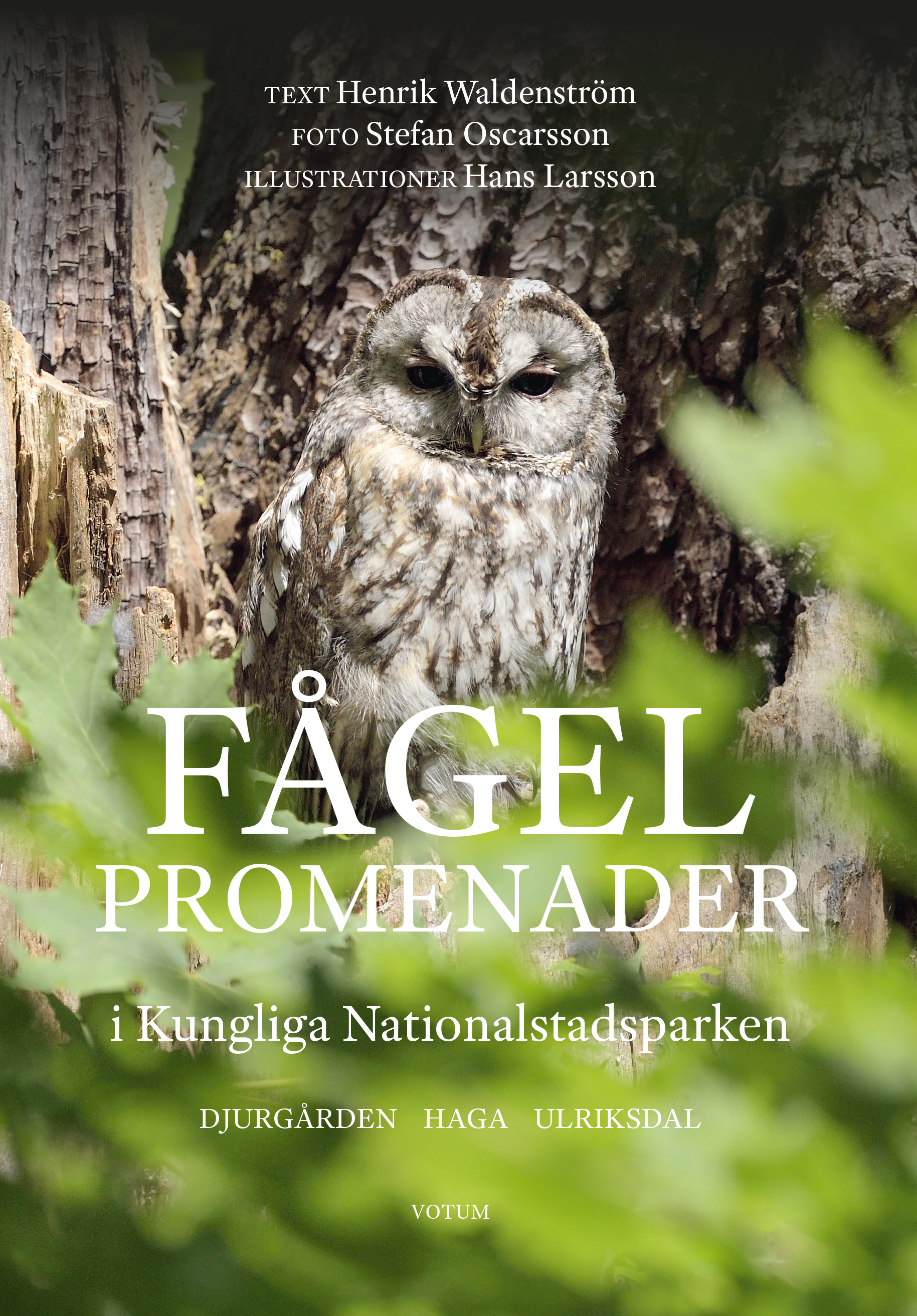 Fågelpromenader i Nationalstadsparken av Henrik Waldenström, med foto av Stefan Oscarsson och illustrationer av Hans Larsson.