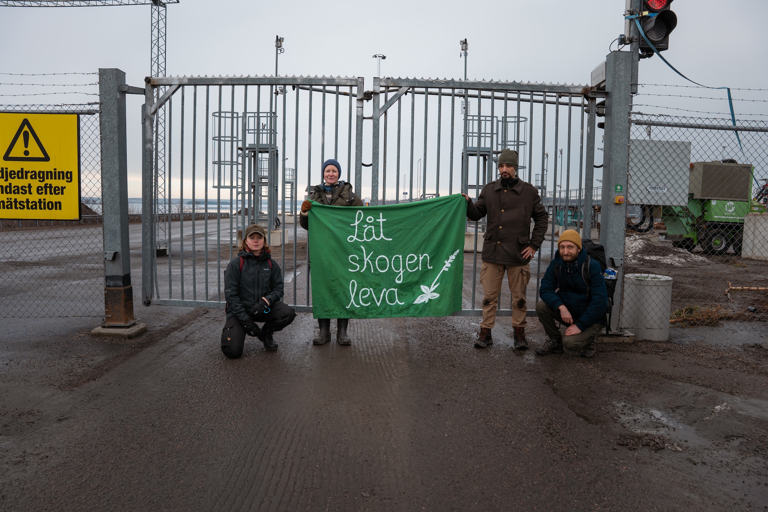 Protester mot SCA:s skogsbruk.